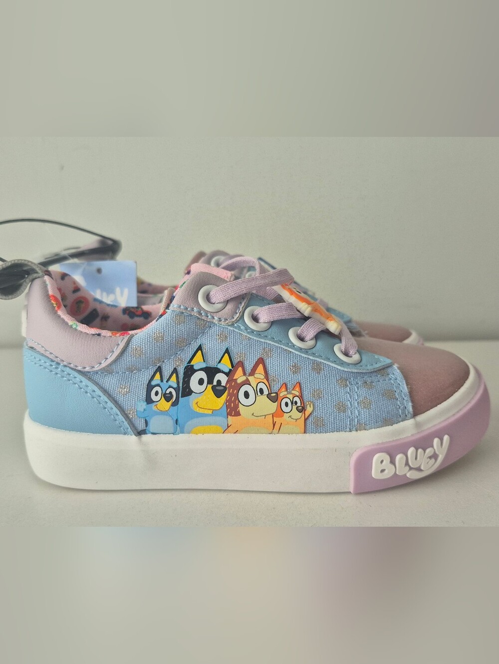Bluey And Bingo Blue and Pink Kids Cartoon Character Sneakers Sz 9